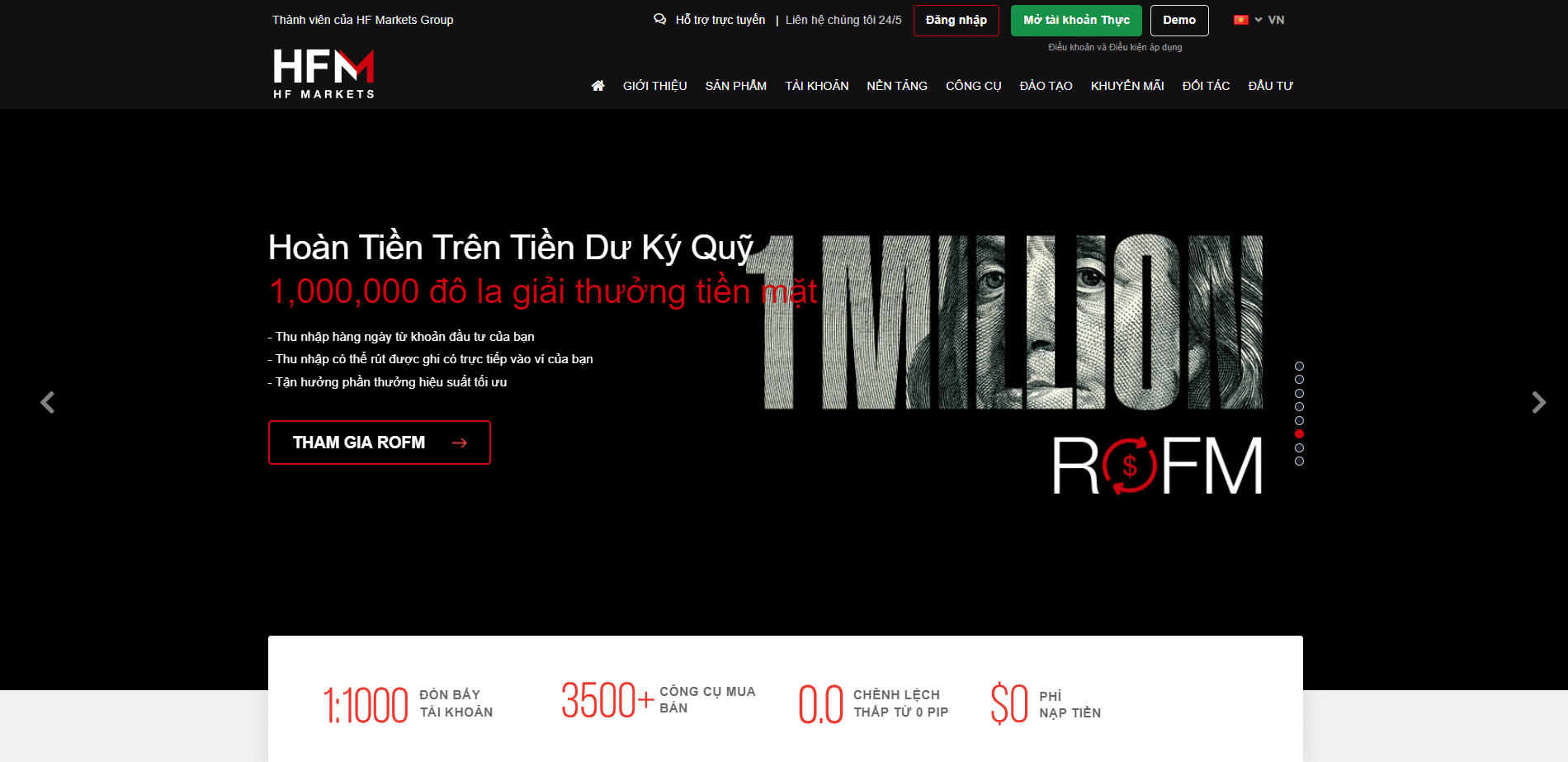 sàn Forex bonus tiền thưởng