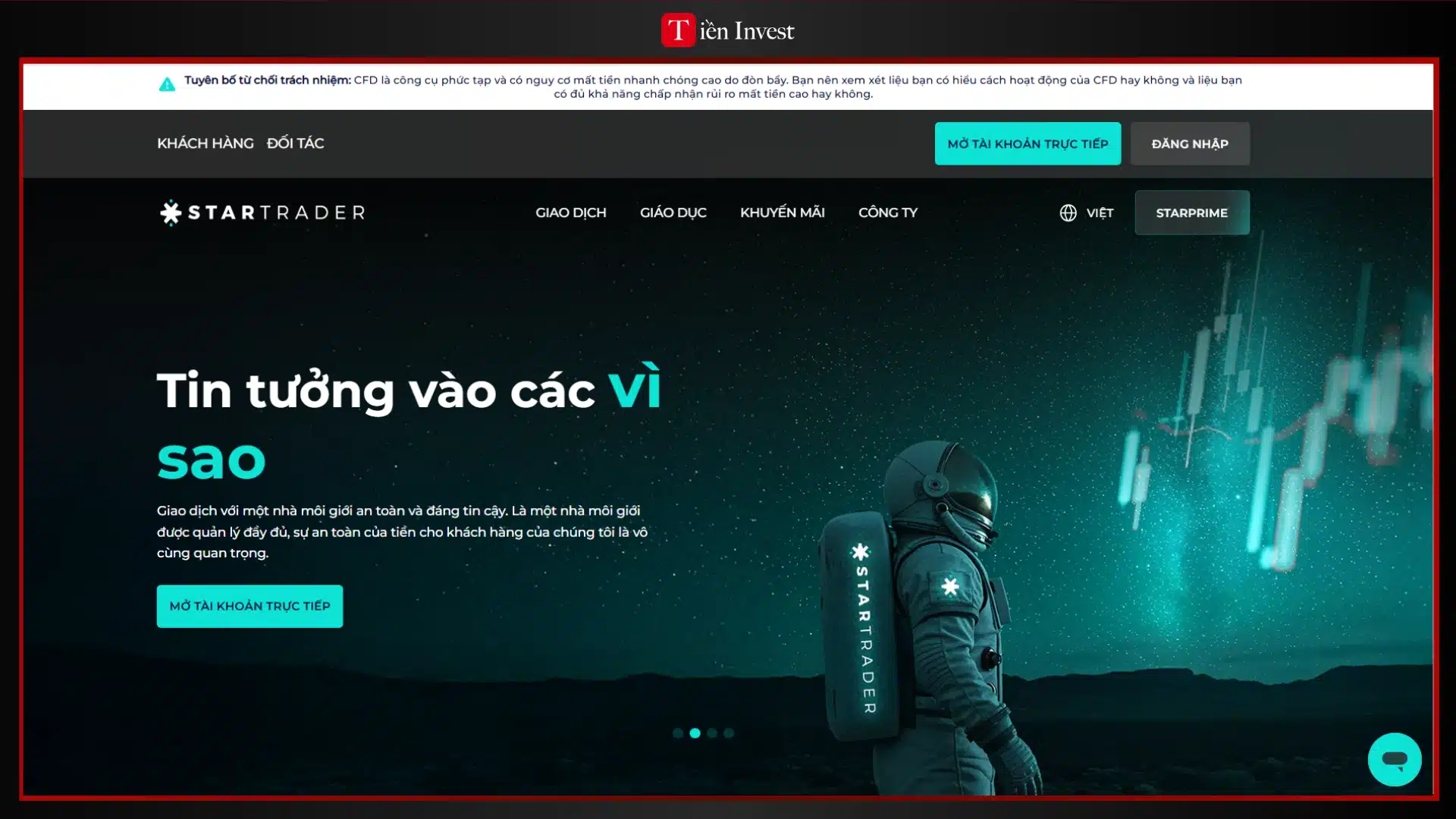 trang web Startrader