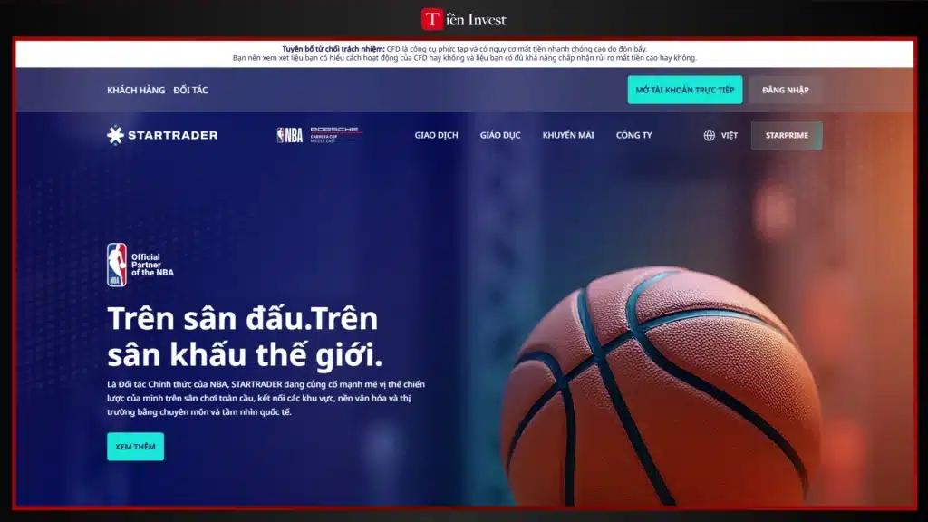 trang web sàn Startrader