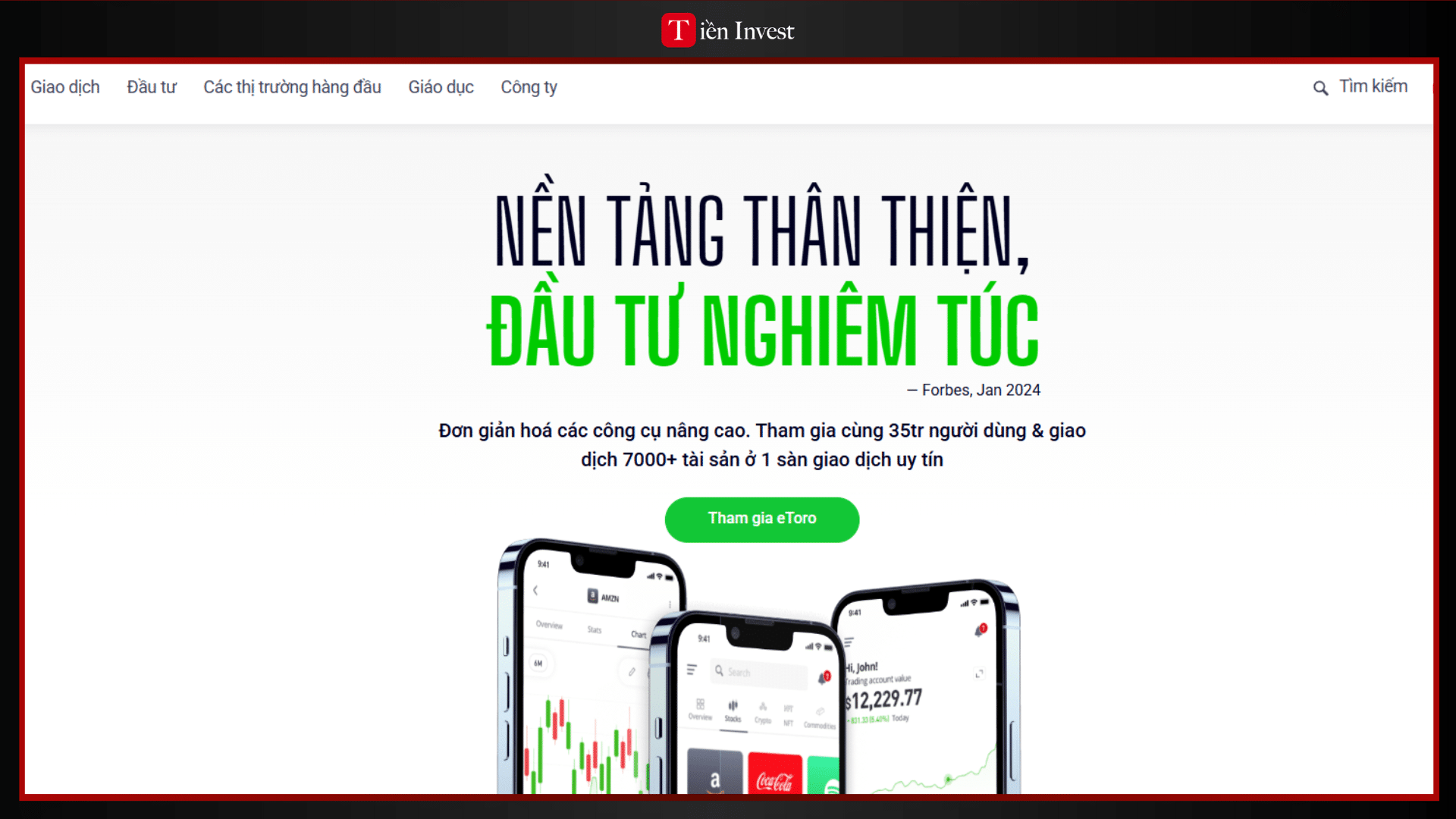 trang web eToro