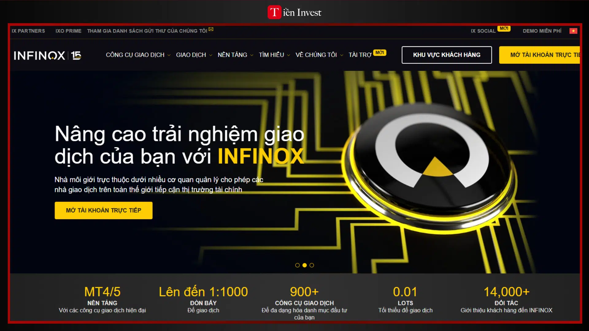 trang web INFINOX