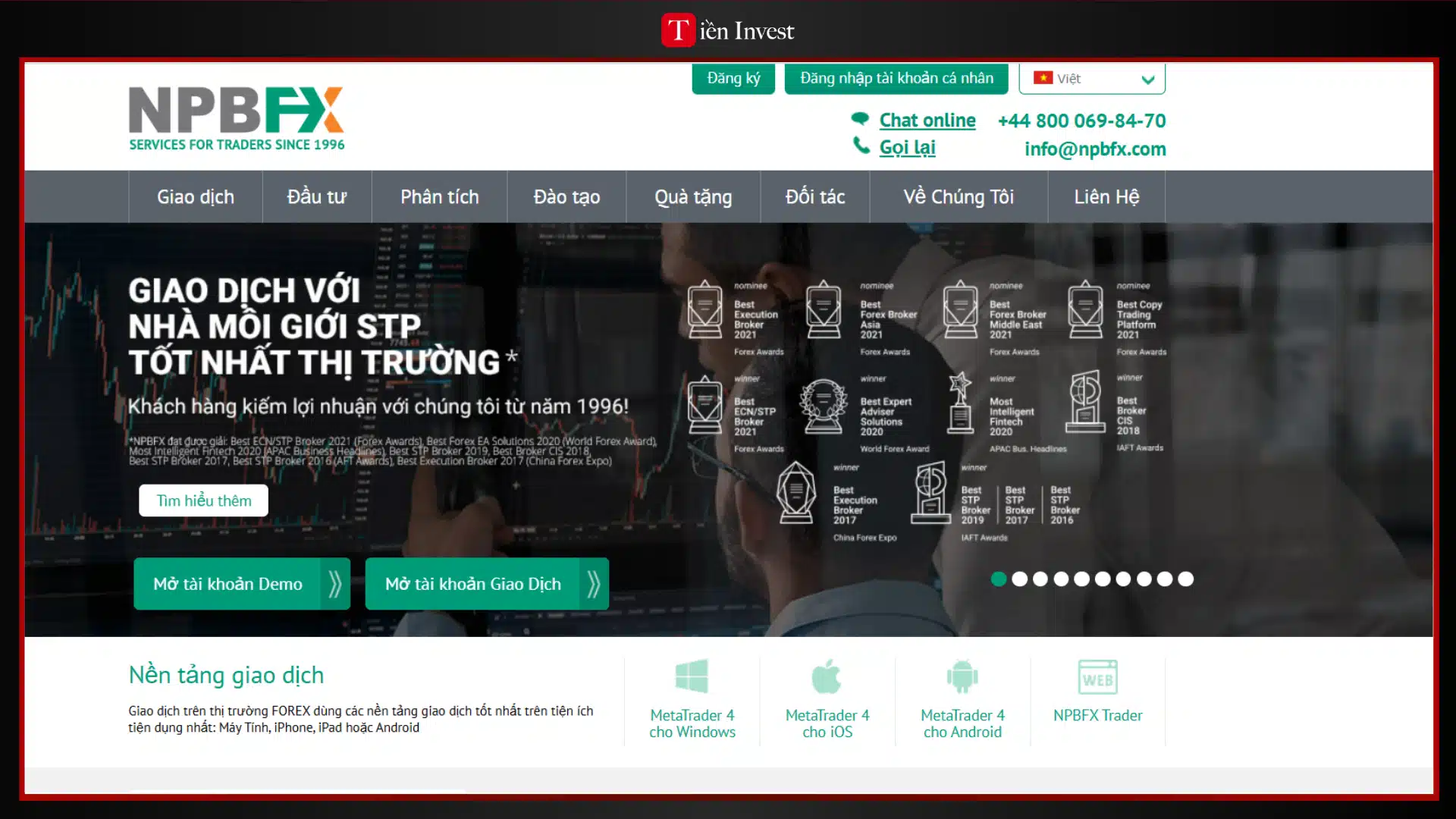 trang web NPBFX