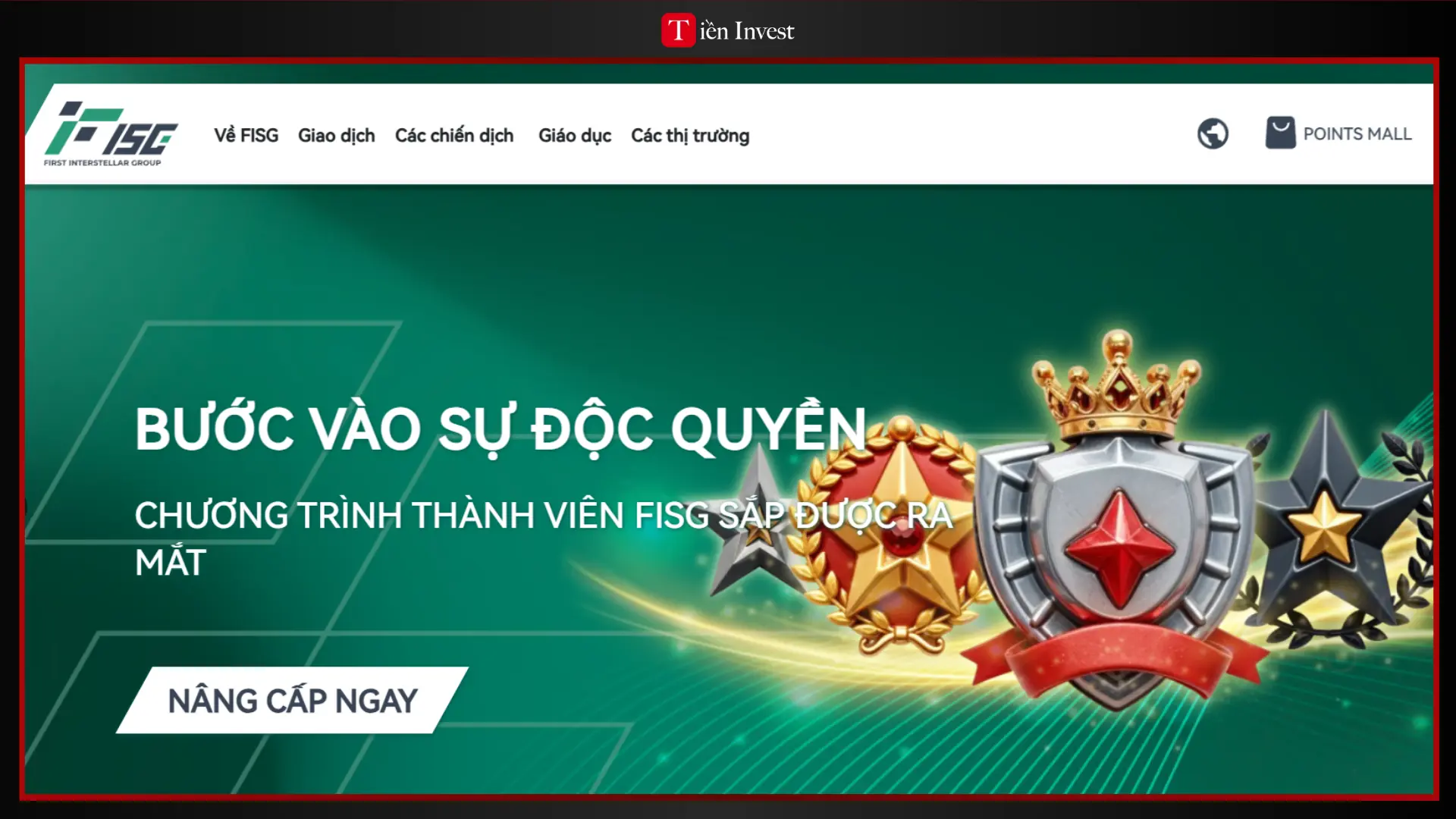 trang web Interstellar FX FISG